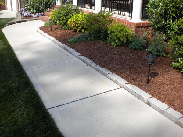 Sidewalk landscaping Raleigh