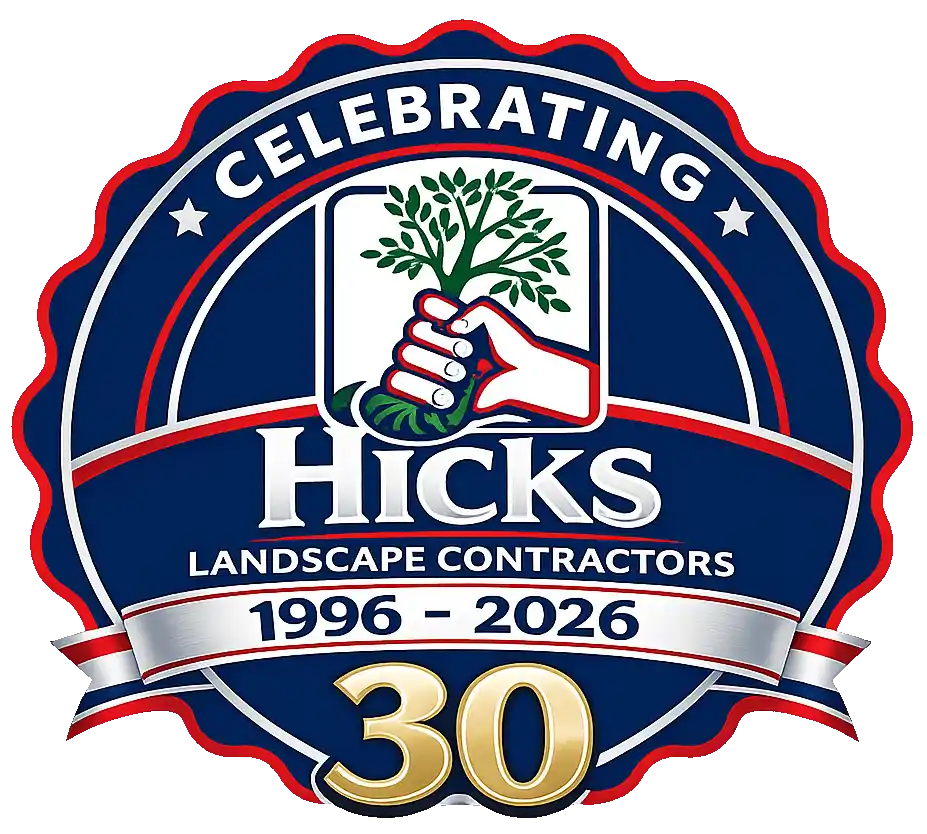 Hicks Landscaping 25 years of experience badge